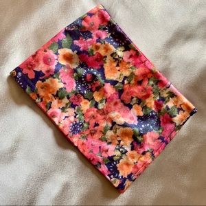 Tulip Star Floral Print Faux Pony Hair Mini Skirt